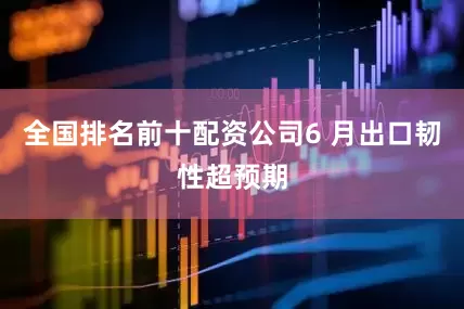 全国排名前十配资公司6 月出口韧性超预期